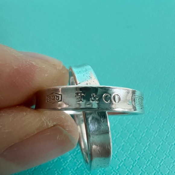 🔴Authentic TIFFANY & CO 1837 VintageSterling Silver Interlocking Circles Ring🔴 - Picture 9 of 11